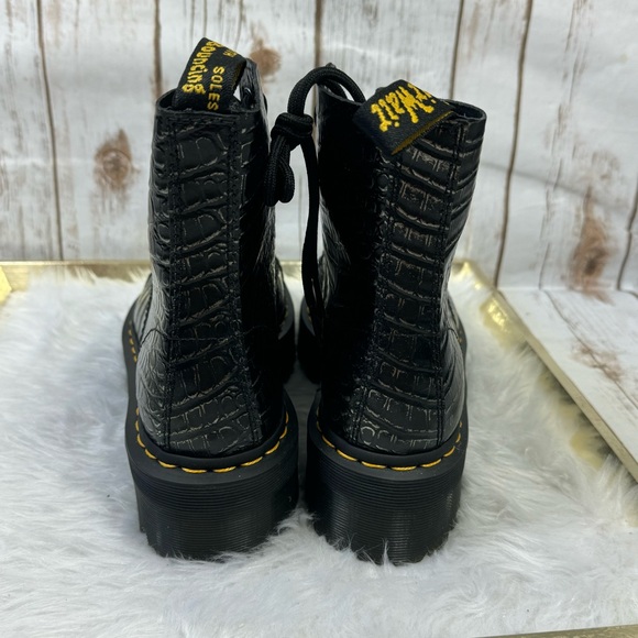 Dr. Martens Doc Martens Women's Sinclair Crocodile Quad Retro Platform Boots New - Picture 15 of 15
